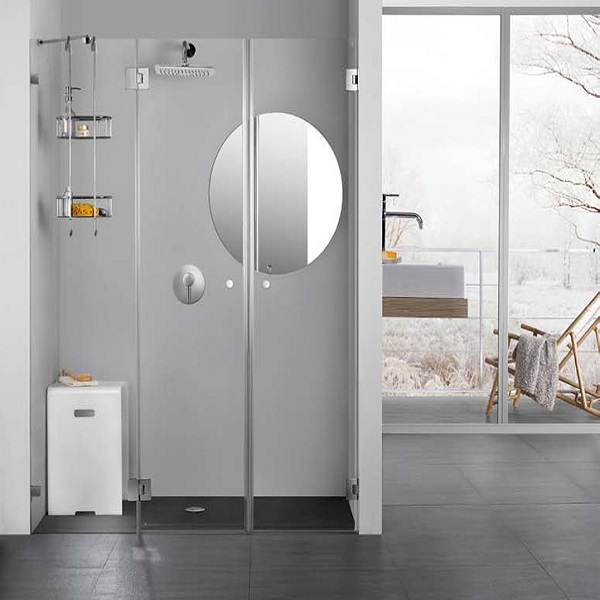 מקלחון חזית ללא פרופילים