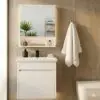 ארון נטילת ידיים קטן דגם אלפא במידה 40/36 בצבע לבן מודרני